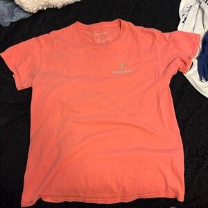 Browning Flag Tee, Pink with Light Pink Flag and Teal Lettering, Medium